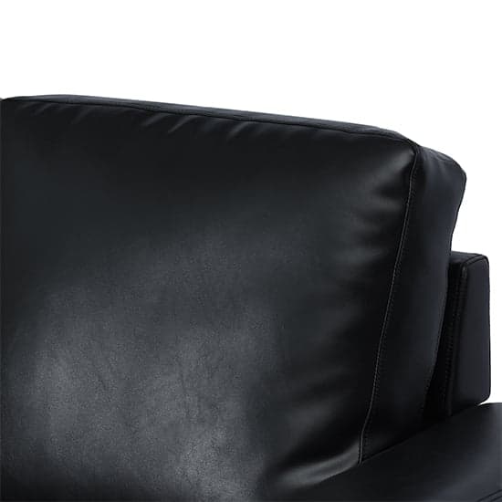 Baltic Faux Leather 3 + 2 Seater Sofa Set In Black_4