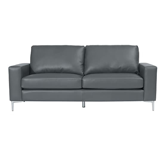 Baltic Faux Leather 3 Seater Sofa In Dark Grey_3
