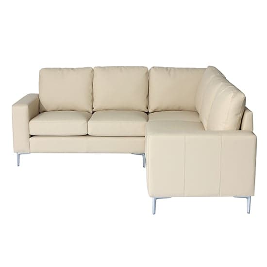 Baltic Faux Leather Corner Sofa In Ivory_5