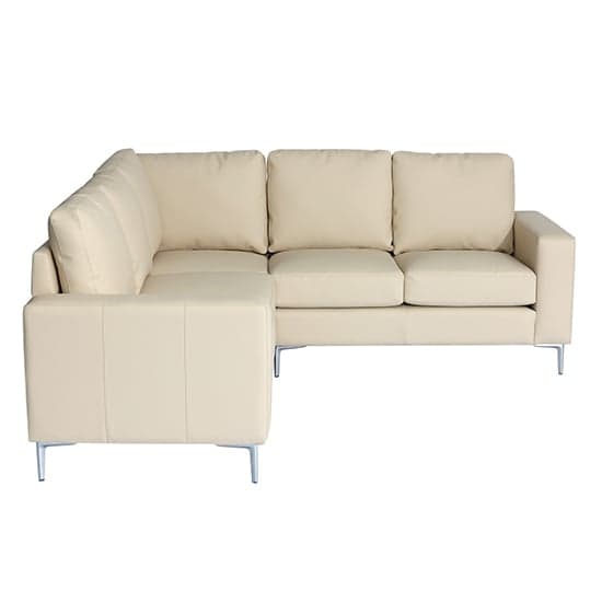Baltic Faux Leather Corner Sofa In Ivory_6