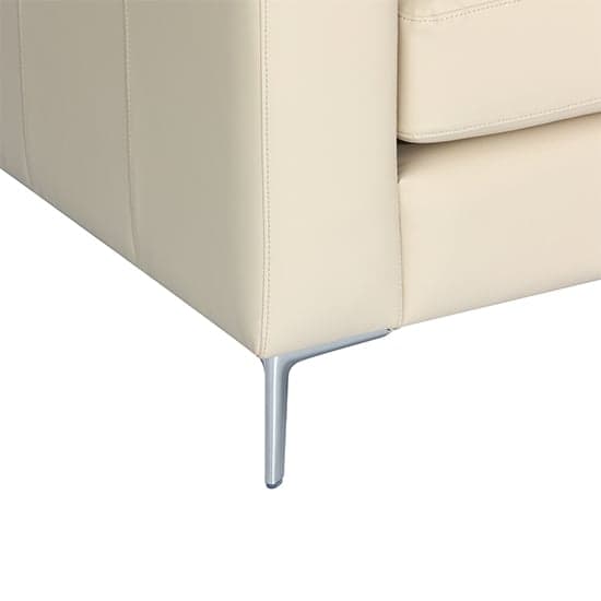 Baltic Faux Leather Corner Sofa In Ivory_7