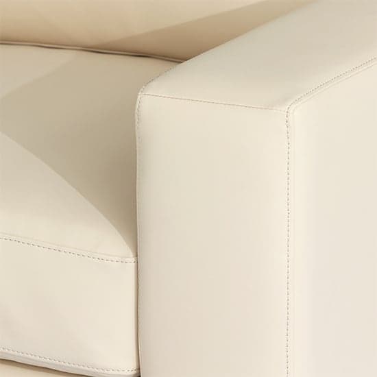 Baltic Faux Leather Corner Sofa In Ivory_8