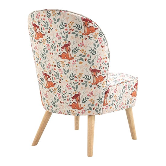 Bambi Fabric Childrens Pleated Back Accent Chair In White_8