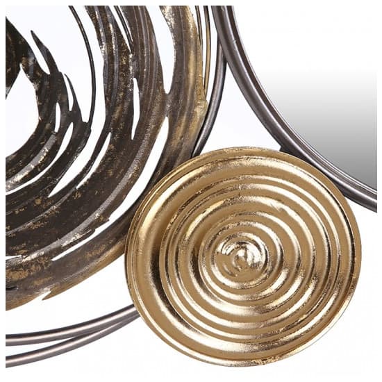 Banks Metal Wall Art In Silver And Gold With Mirror_3