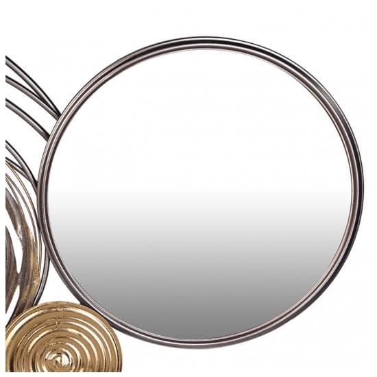 Banks Metal Wall Art In Silver And Gold With Mirror_4