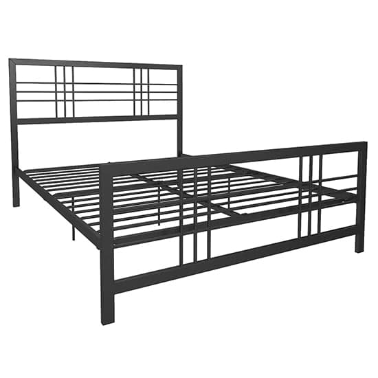 Burma Metal Double Bed In Black_3