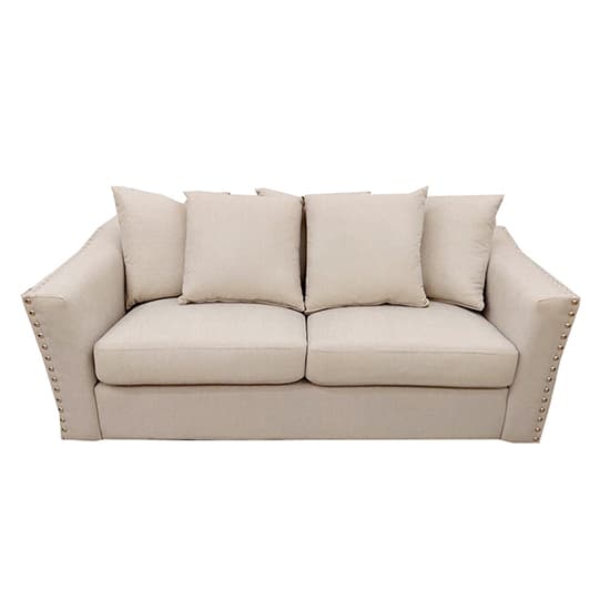 Barbon Fabric 3 + 2 Seater Sofa Set In Beige_5
