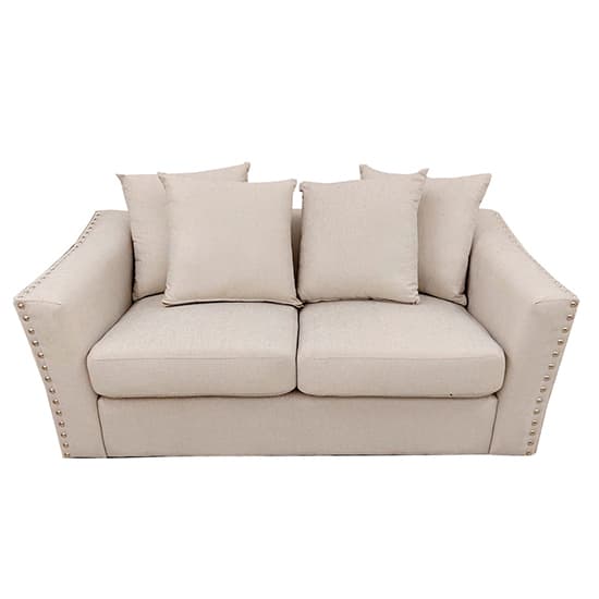 Barbon Fabric 3 + 2 Seater Sofa Set In Beige_6