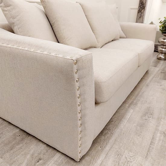 Barbon Fabric 3 + 2 Seater Sofa Set In Beige_7
