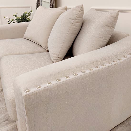 Barbon Fabric 3 + 2 Seater Sofa Set In Beige_8