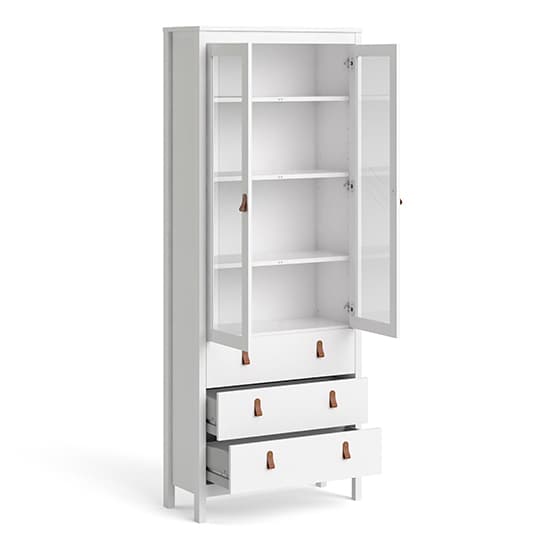 Barcila 2 Doors 3 Drawers Display Cabinet In White_4