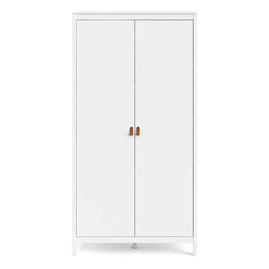 Barcila 2 Doors Wooden Wardrobe In White_3