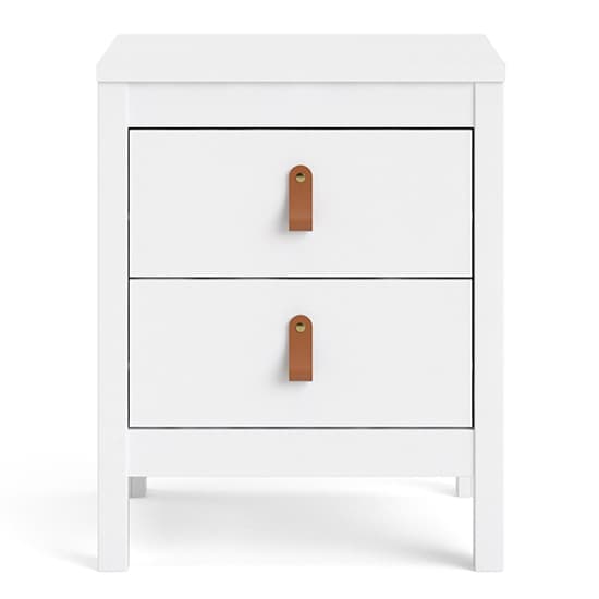 Barcila 2 Drawers Bedside Table In White_3
