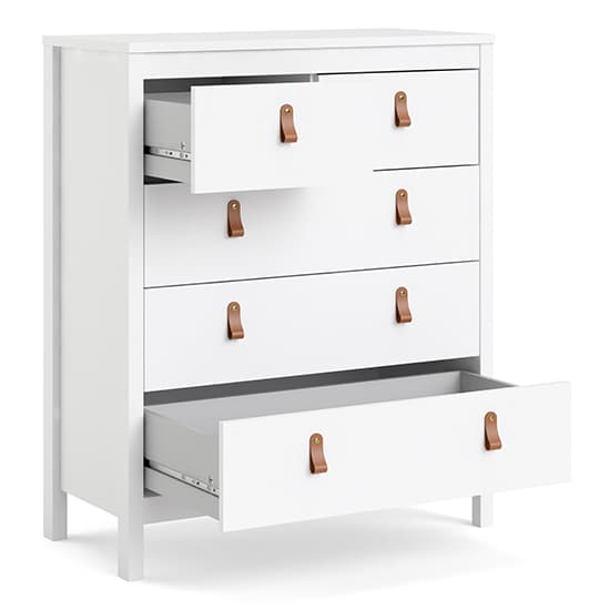 Barcila Chest Of Drawers In White With 5 Drawers_4