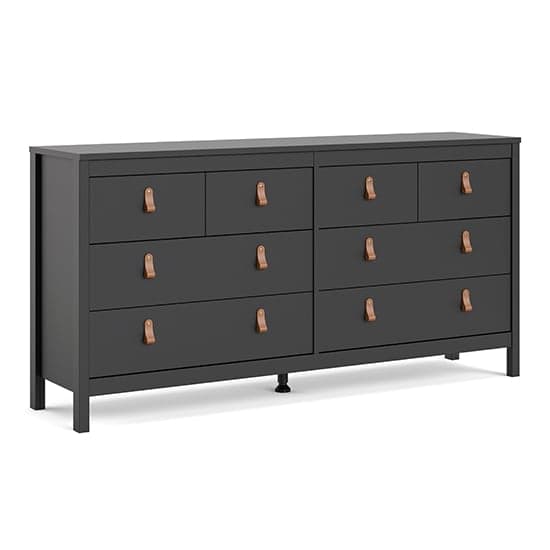 Barcila Large Chest Of Drawers In Matt Black With 8 Drawers_2
