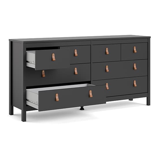 Barcila Large Chest Of Drawers In Matt Black With 8 Drawers_4