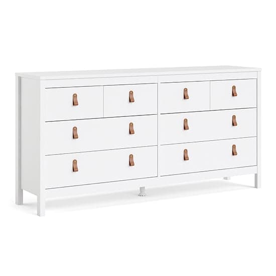 Barcila Large Chest Of Drawers In White With 8 Drawers_2
