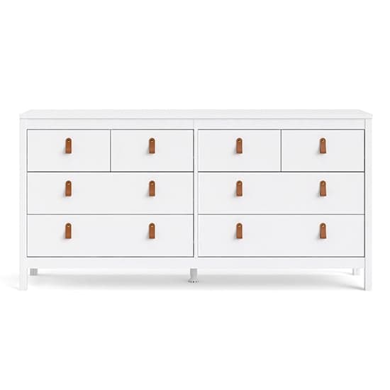 Barcila Large Chest Of Drawers In White With 8 Drawers_3