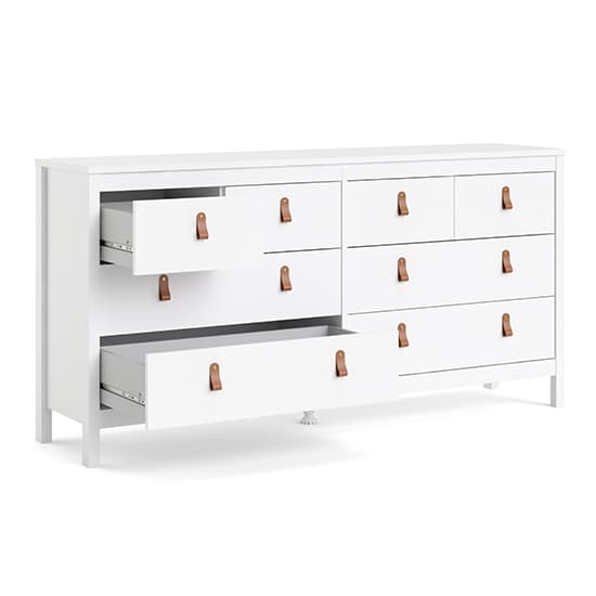 Barcila Large Chest Of Drawers In White With 8 Drawers_4