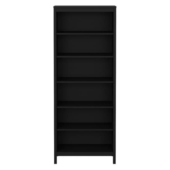 Barcila Wooden Bookcase With 5 Shelves In Black_3