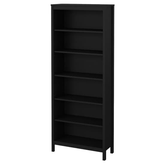 Barcila Wooden Bookcase With 5 Shelves In Black_4
