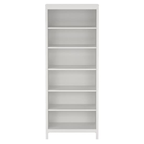 Barcila Wooden Bookcase With 5 Shelves In White_3