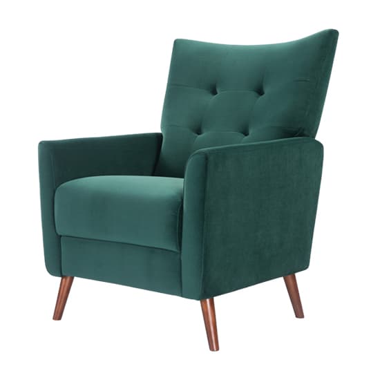 Baron Velvet Occasional Lounge Chair In Green_2