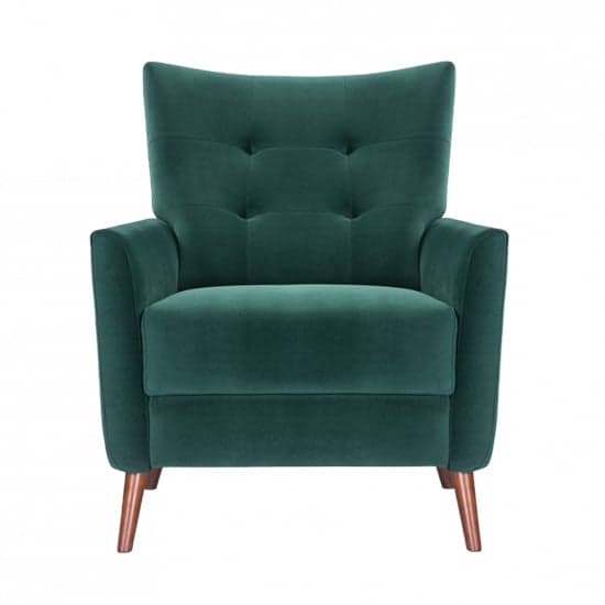 Baron Velvet Occasional Lounge Chair In Green_1