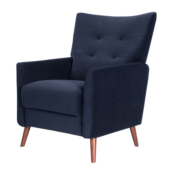 Baron Velvet Occasional Lounge Chair In Midnight Blue_2