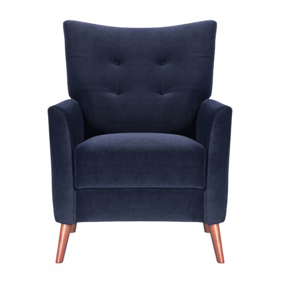 Baron Velvet Occasional Lounge Chair In Midnight Blue_1