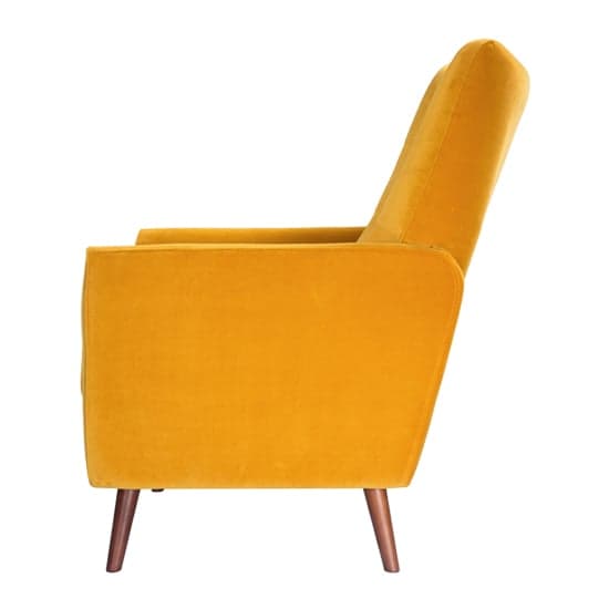 Baron Velvet Occasional Lounge Chair In Mustard_3