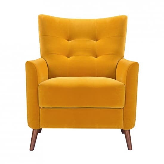 Baron Velvet Occasional Lounge Chair In Mustard_1