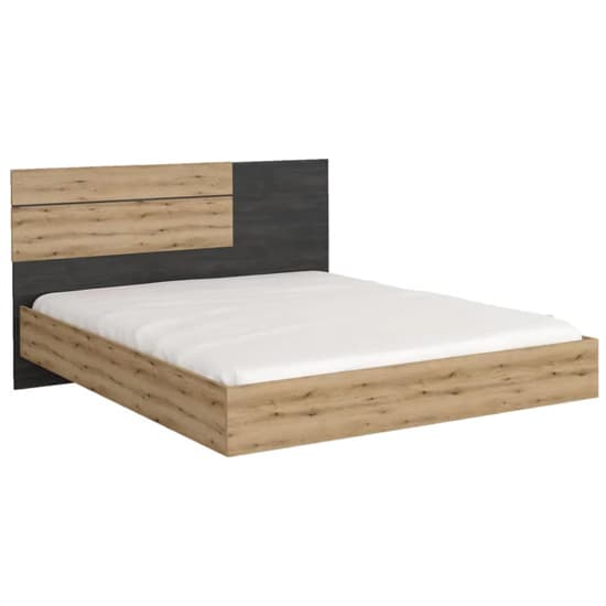 Barrie Wooden King Size Bed In Artisan Oak_2