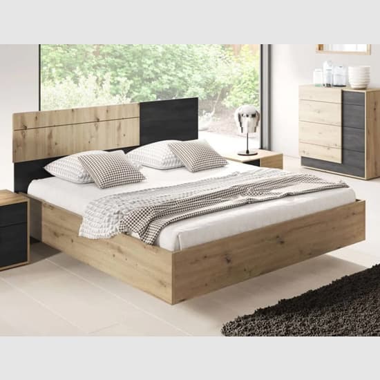 Barrie Wooden King Size Bed In Artisan Oak_1