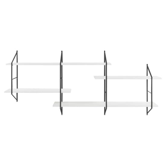 Barrie Wooden Wall Shelf Wall Hung With 4 Shelves In White_2