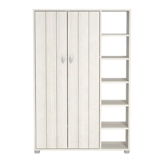 Barrie Wooden Shoe Storage Cabinet Tall With 2 Doors In White_3