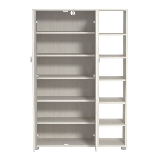 Barrie Wooden Shoe Storage Cabinet Tall With 2 Doors In White_4
