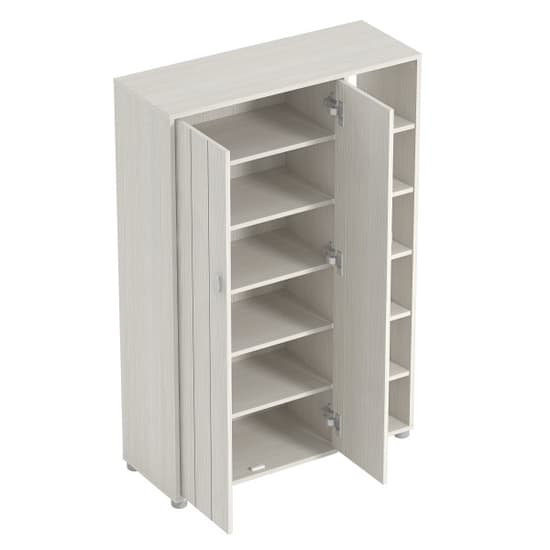 Barrie Wooden Shoe Storage Cabinet Tall With 2 Doors In White_6