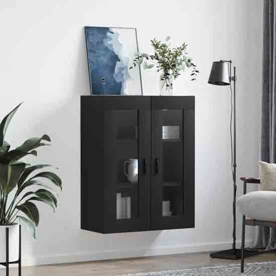 Barrie Wooden Wall Mounted Storage Cabinet In Black_1