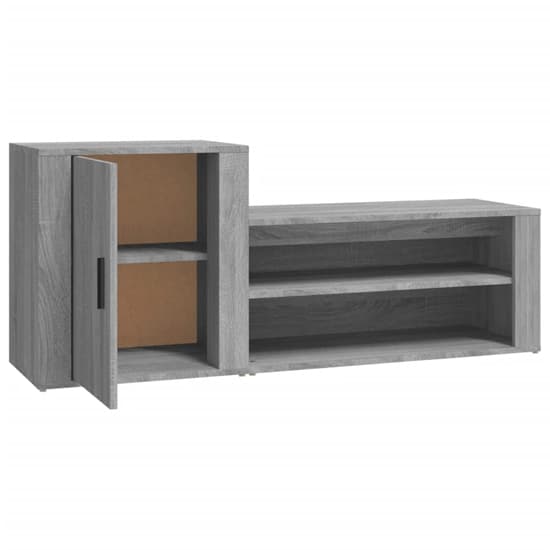 Barrington Wooden Hallway Shoe Storage Cabinet In Grey Oak_5