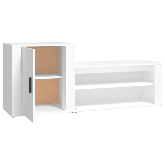 Barrington Wooden Hallway Shoe Storage Cabinet In White_5