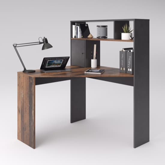 Barrys Wooden Computer Desk In Old Style Dark And Matera Furniture in