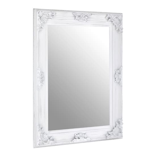 Barstik Rectangular Wall Mirror In Antique White Frame_1
