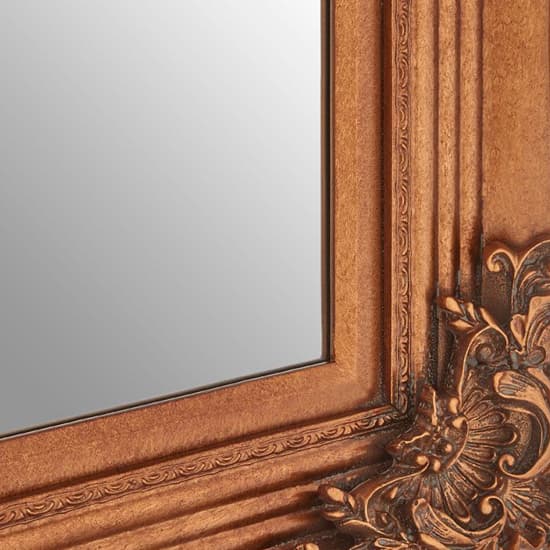 Barstik Rectangular Wall Mirror In Metallic Gold Frame_4