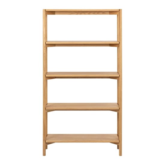 Barstow Wooden Bookcase With 4 Shelves In Oak_2