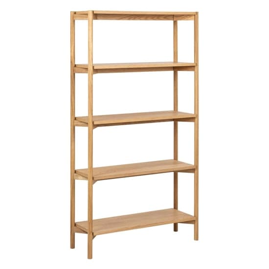 Barstow Wooden Bookcase With 4 Shelves In Oak_1
