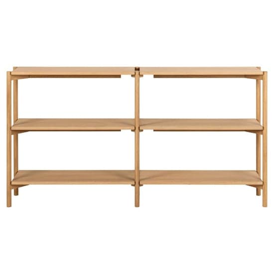 Barstow Wooden Bookcase Wide With 4 Shelves In Oak_3