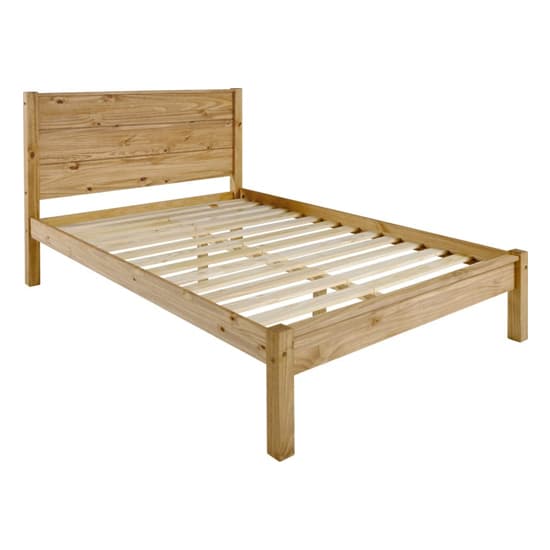 Brela Wooden Double Bed In Waxed Pine_3
