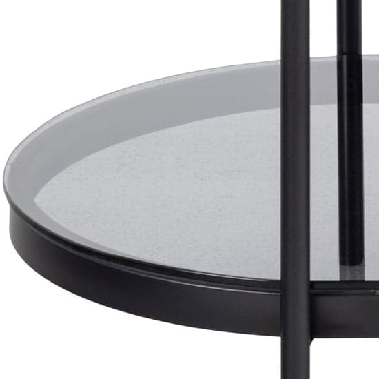 Baryon Smoked Glass Coffee Table Oval With Black Metal Frame_5