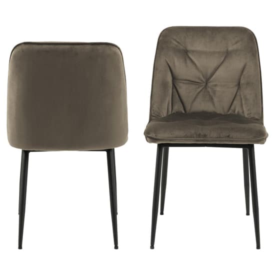 Basel Beige Fabric Dining Chairs In Pair_2